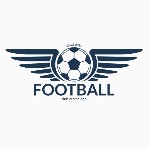 Soccer Ball with Wings - Sport Logo Vector Image