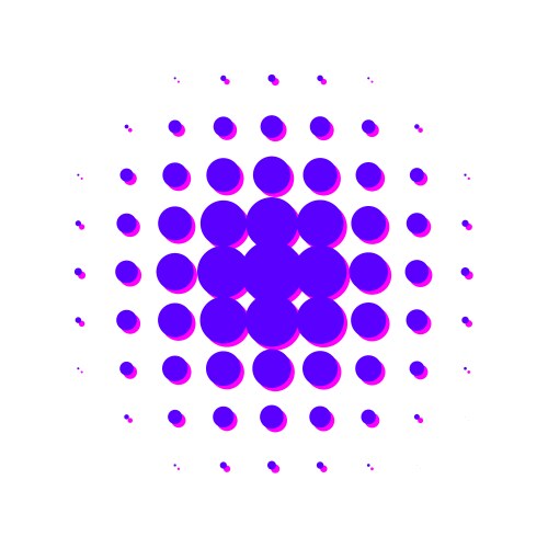 Monochrome radial grunge halftone background Vector Image