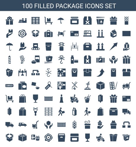 package icons vector image