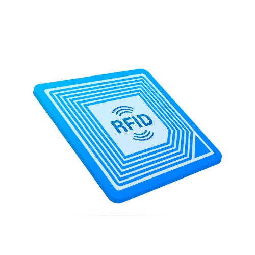 Rfid radio frequency identification technology vector image