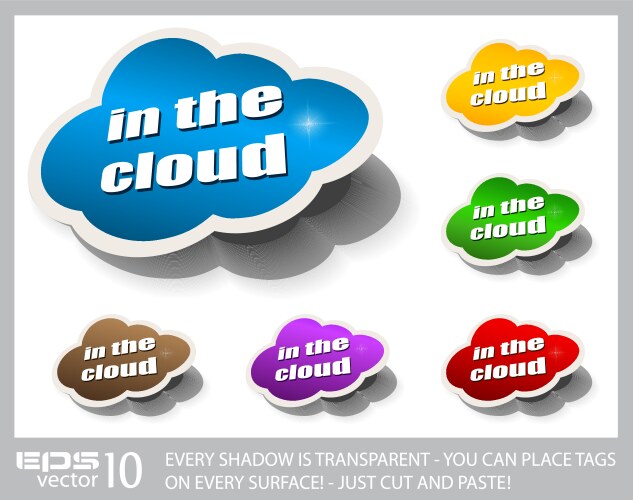 Blank white speech cloud Royalty Free Vector Image