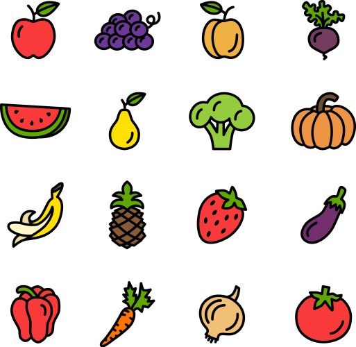 Healthy vegetables icon Royalty Free Vector Image
