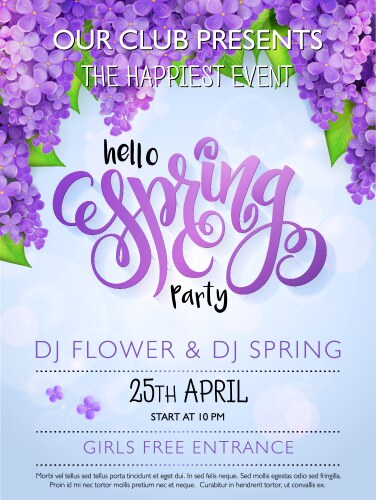 Isolated realistic spring Royalty Free Vector Image