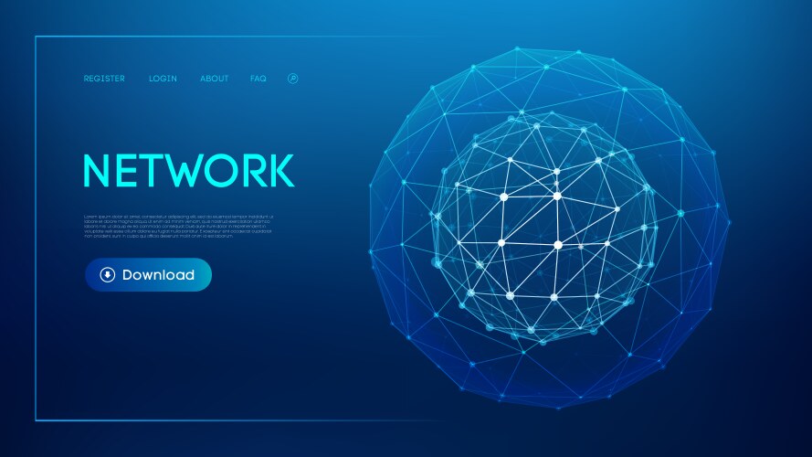 Technology sphere cloud network abstract Vector Image