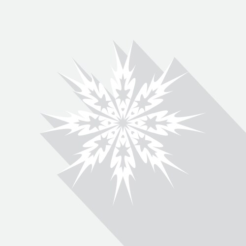 White Snowflake Icon vector image