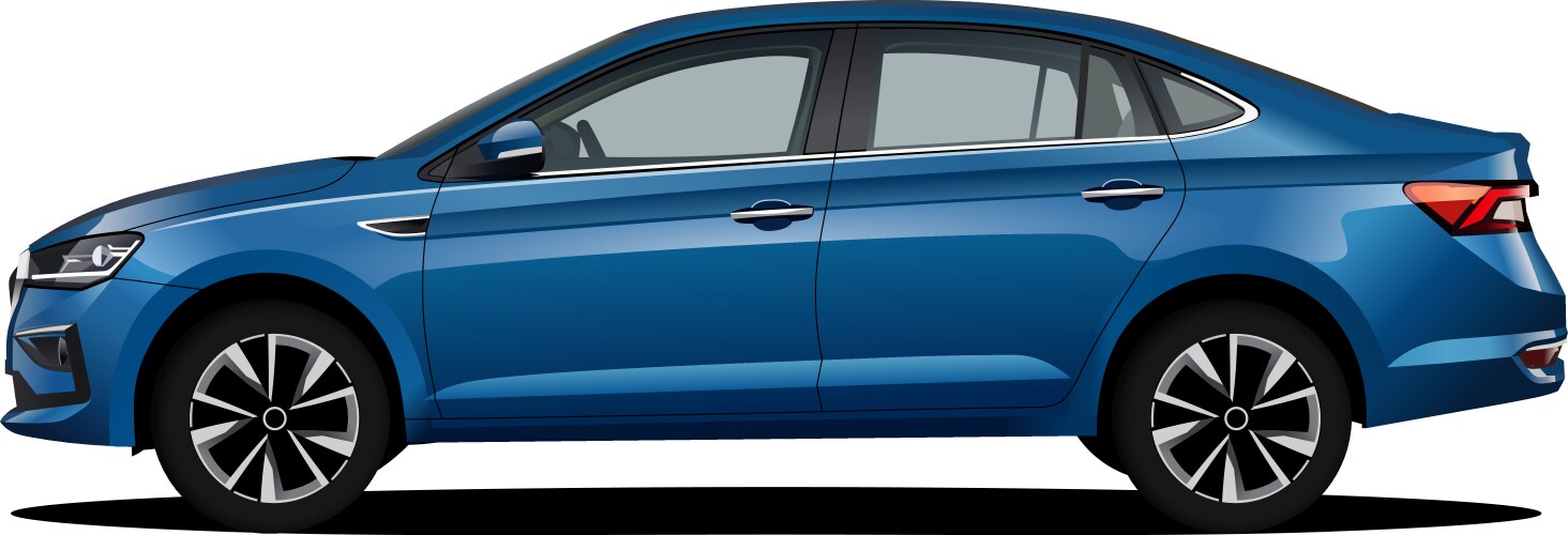 White car sedan Royalty Free Vector Image - VectorStock