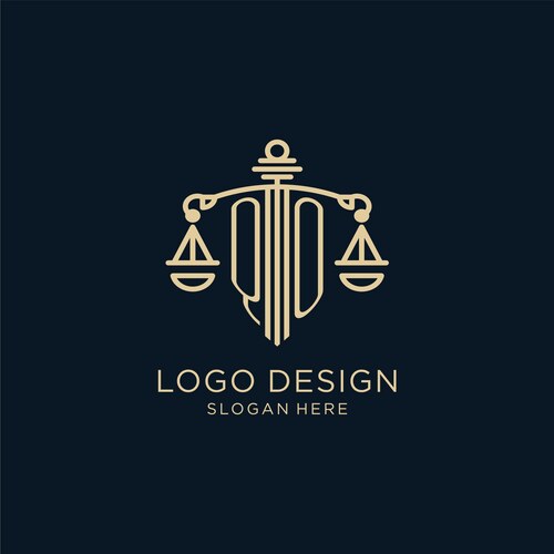 Ya initial with scale of justice logo design – Royalty-Free Vector ...