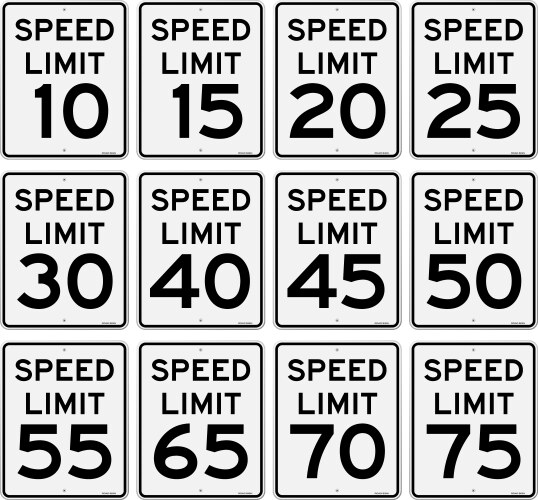 Speed Limit Sign Vector Images (over 9,500)