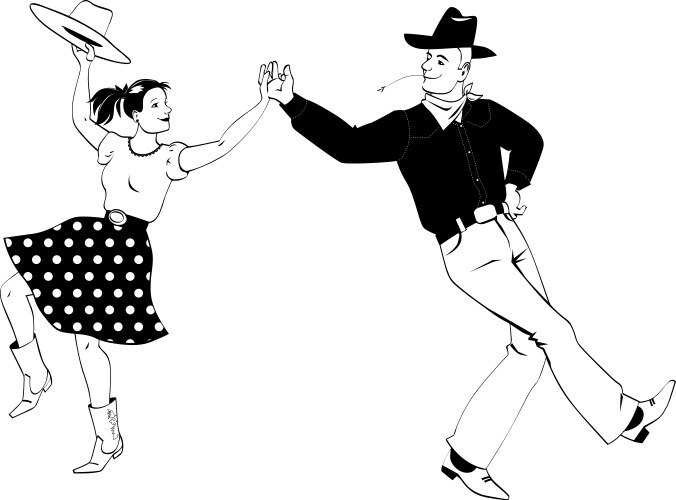 Charleston party valentines day dance couple Vector Image