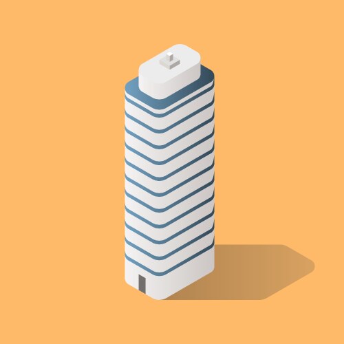 Isometric futuristic building vector image