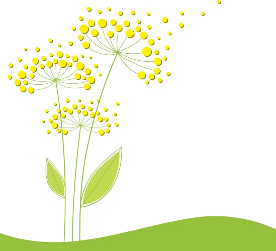 Nature background with flowers Royalty Free Vector Image
