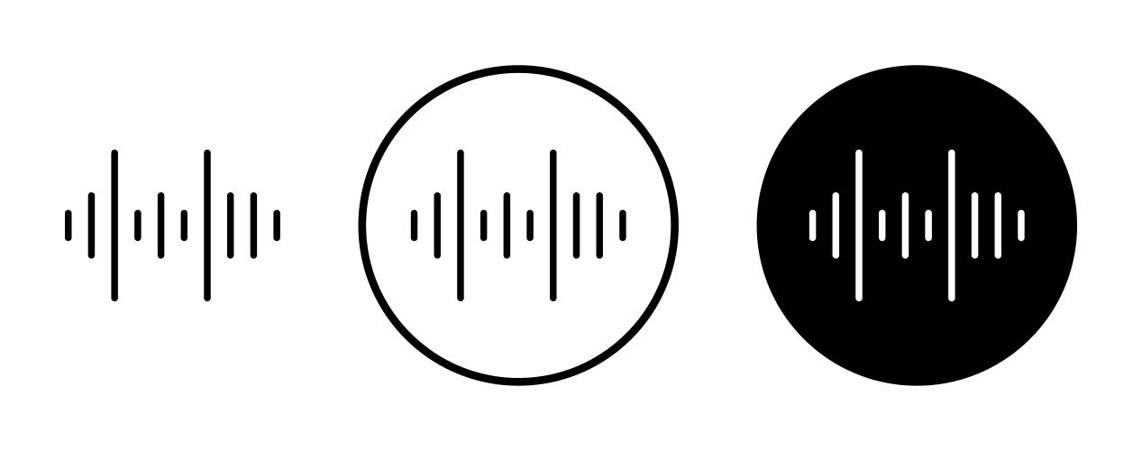 Waveform icon lineal style symbol pictogram – Royalty-Free Vector ...