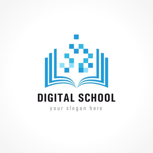 digital school logo vector image