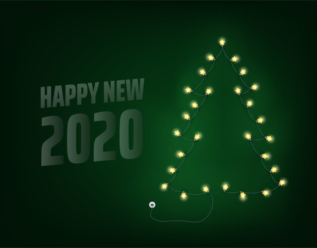 happy new 2020 year concept abstract christmas vector image