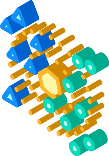 Nearest neighbors knn algorithm isometric icon vector image