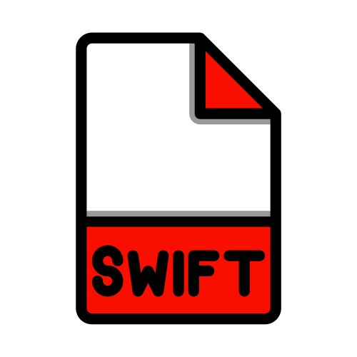 swift file type format icon extension document vector image