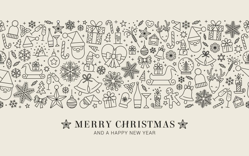 Christmas Seamless Pattern - Festive Decor vector image