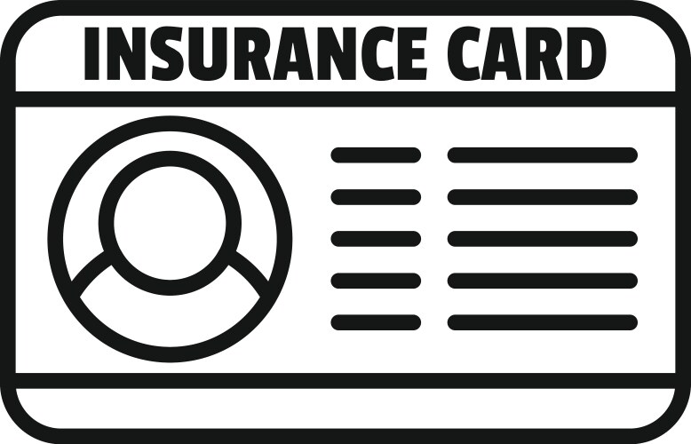 Insurance card showing personal information Vector Image