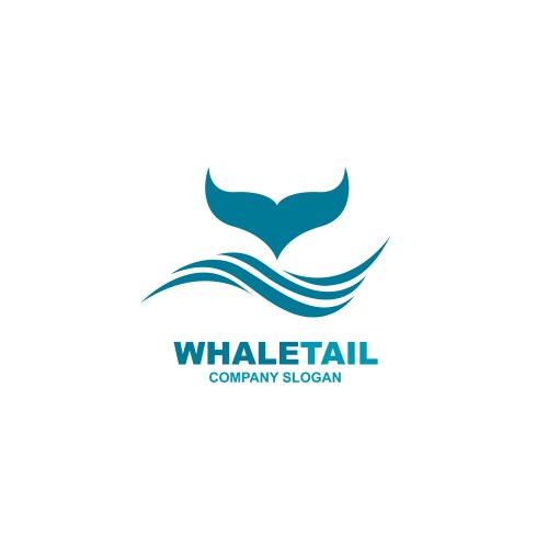 Abstract whale icon vector image