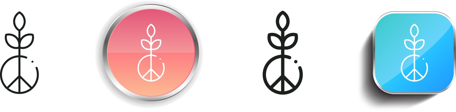 Branch icon thin linear regular and button style vektorbild