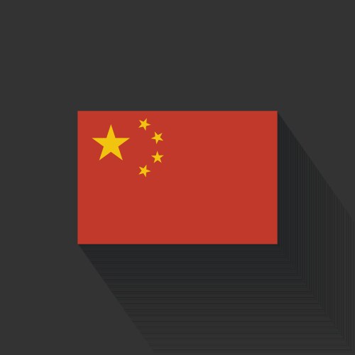 China Flag - Flat Vector vector image