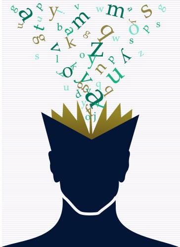 Education colorful icons human head book Vector Image