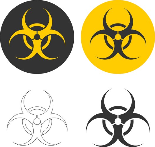 Biohazard & Radioactive Warning Signs – Royalty-Free Vector | VectorStock