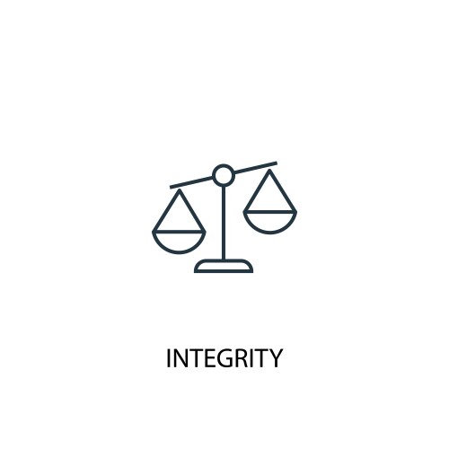 Integrity concept line icon simple element vector image