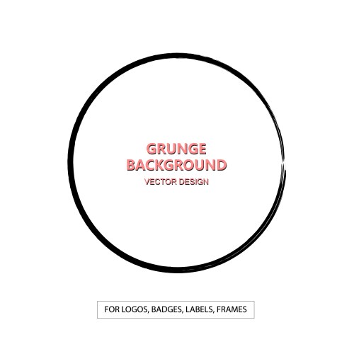 Hand drawn grunge circle shape Vector Image