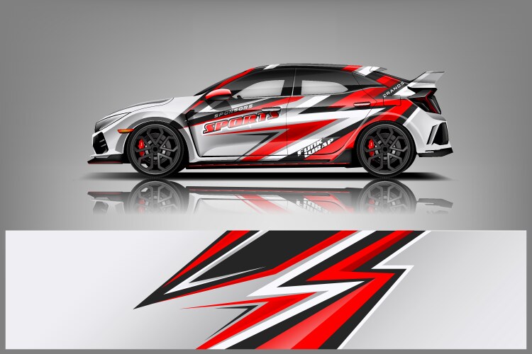 Racing Stripe Car Decal Vector Image