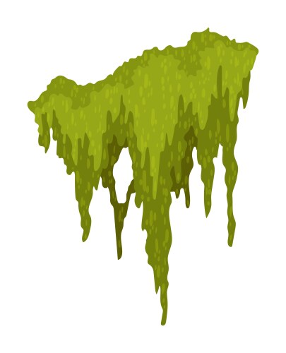 Cartoon jungle moss shape green swamp Vector Image