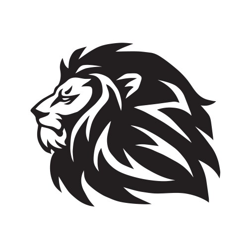 Lion Head Icon - Logo Template Vector Image