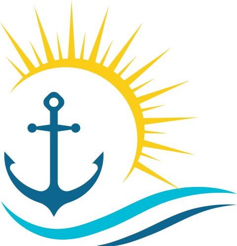 Nautical Anchor Logo Template Vector Image