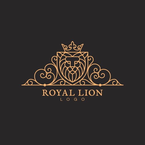 Elegant Lion Logo - Royal Crest Vector Image