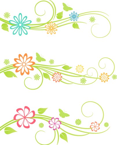 Floral design elements Royalty Free Vector Image