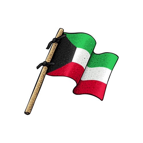 Kuwait flag Royalty Free Vector Image - VectorStock