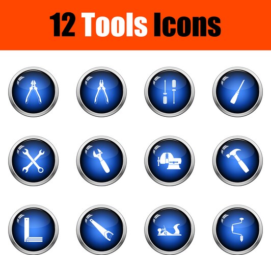 Tools icon set Royalty Free Vector Image - VectorStock