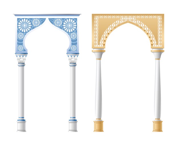 Set of classic marble columns – Royalty-Free Vector | VectorStock