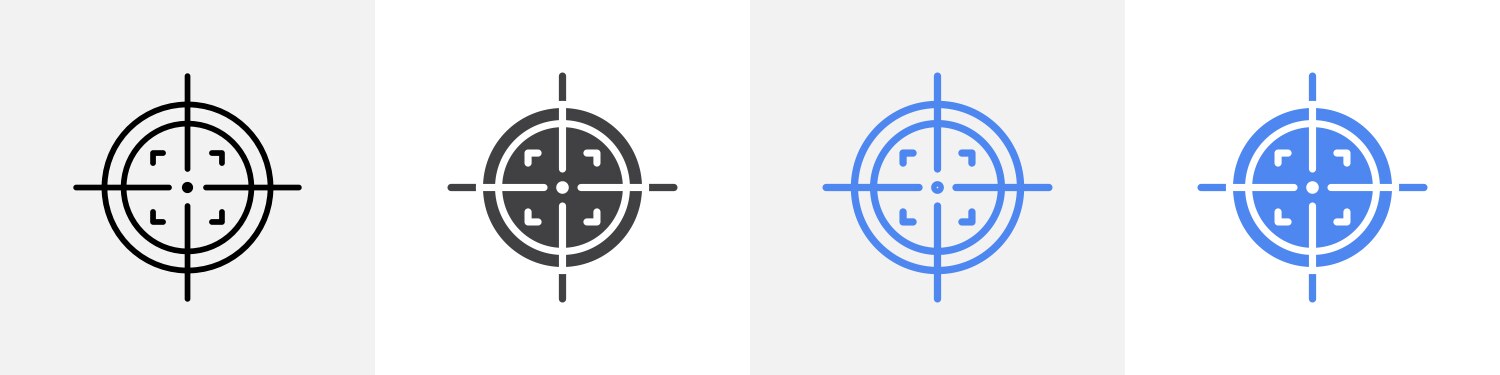 Aim icon set use for web ui or app vector image