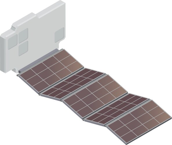 5g solar batteries composition vector image