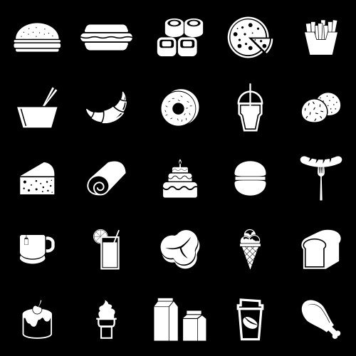 Food Icons - Diverse Cuisine Set Vector Image