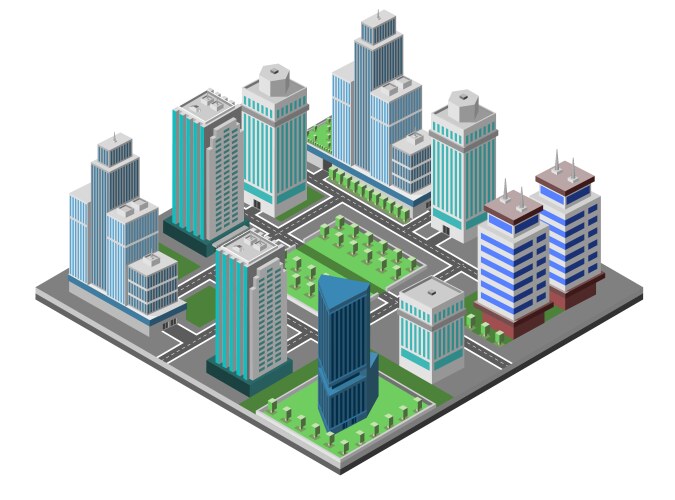 skyscraper city concept vector image