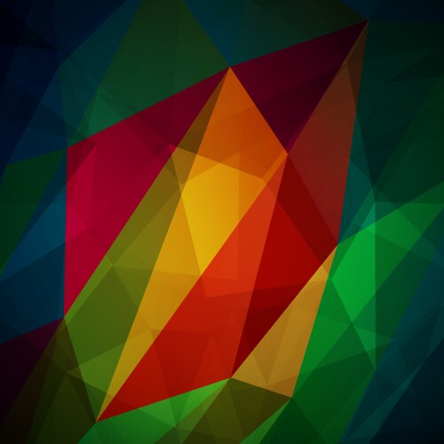 Abstract vibrant geometric triangles background vector image