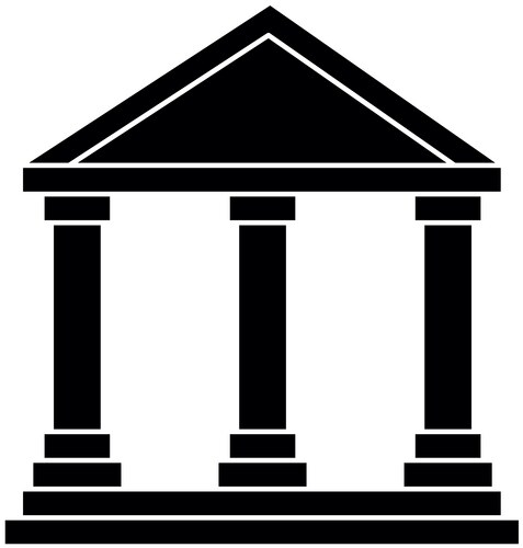 Building with columns icon – Royalty-Free Vector | VectorStock
