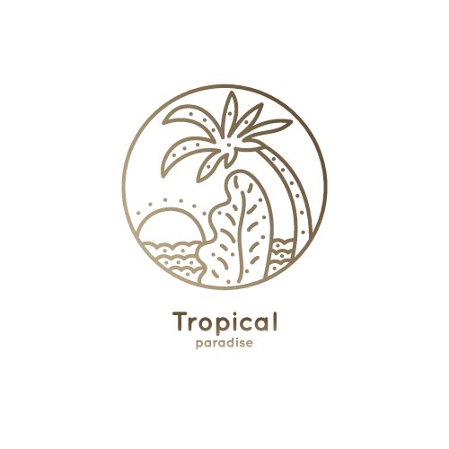 Tropical Palms Logo Vector Image