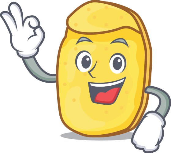 okay potato chips character cartoon vector image