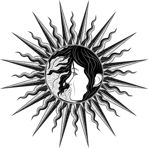 Sun Girl - Nordic Valkyrie Vector Image