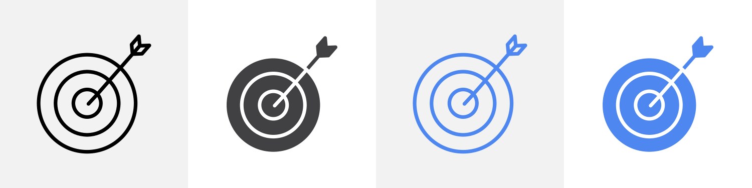 Archery icon set use for web ui or app vector image