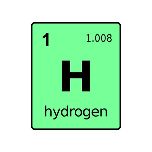 Hydrogen atom on white background – Royalty-Free Vector | VectorStock