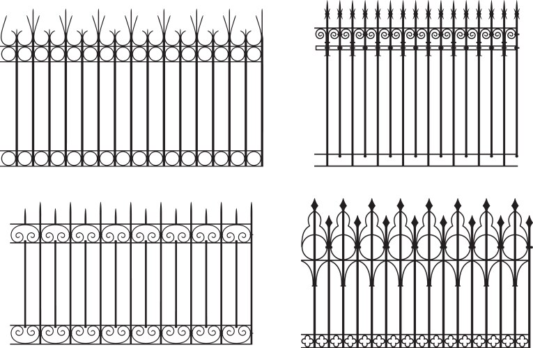 Gate and fences Royalty Free Vector Image - VectorStock